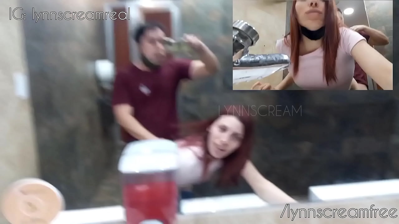Risky public fuck at Mc Donald's bathroom until cum in ass – @lynnscreamreal Public Adventures part 1