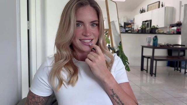 Blonde Babe’s Big Tits & Tattoos: Stepfister’s Horny POV Confession Video