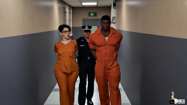 Nerdy girl gets stuffed full of fat cock in prison Porn Video